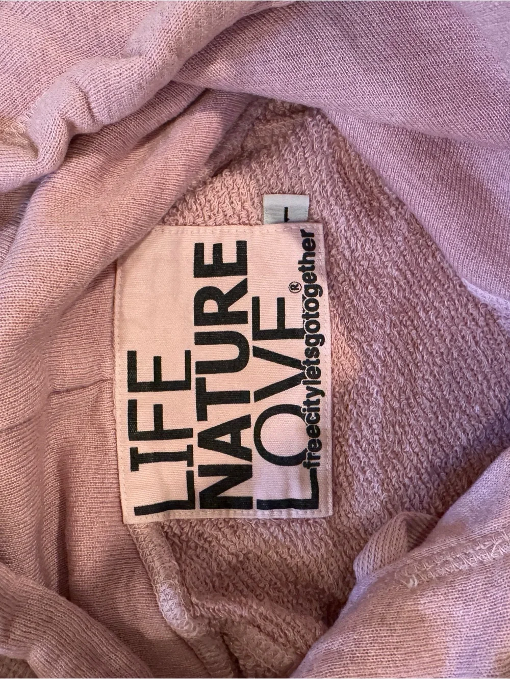 freecity Dusty Rose Lightweight Hoodie Sweatshirt - Picture 4 of 4